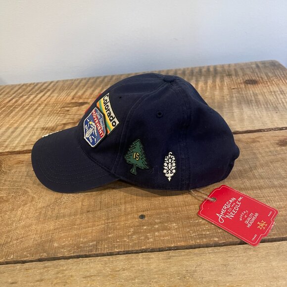 Free people X American Needle Mountain Made Baseball Hat Nwt In Navy - Picture 7 of 9
